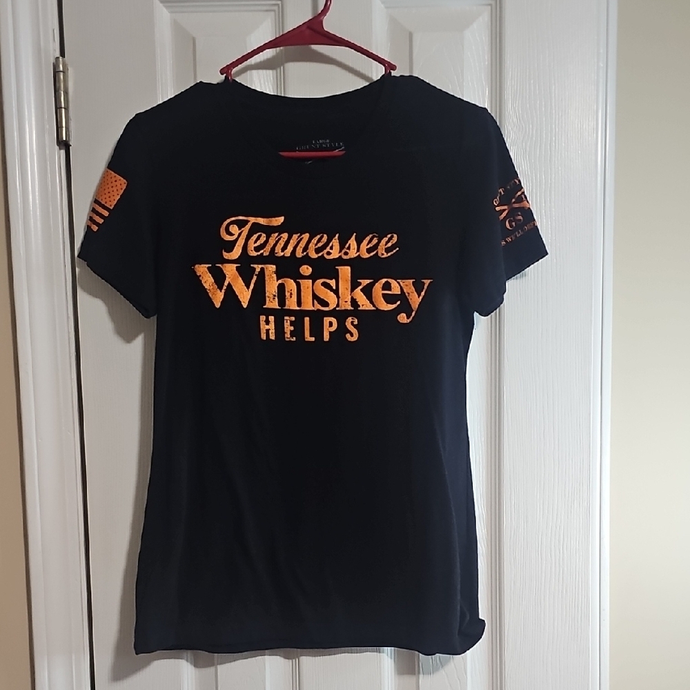 Grunt Style‎ Tennessee Whiskey Helps Black and Orange Women's Tee Flag
